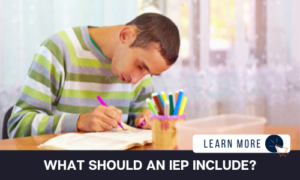 What should an IEP include?